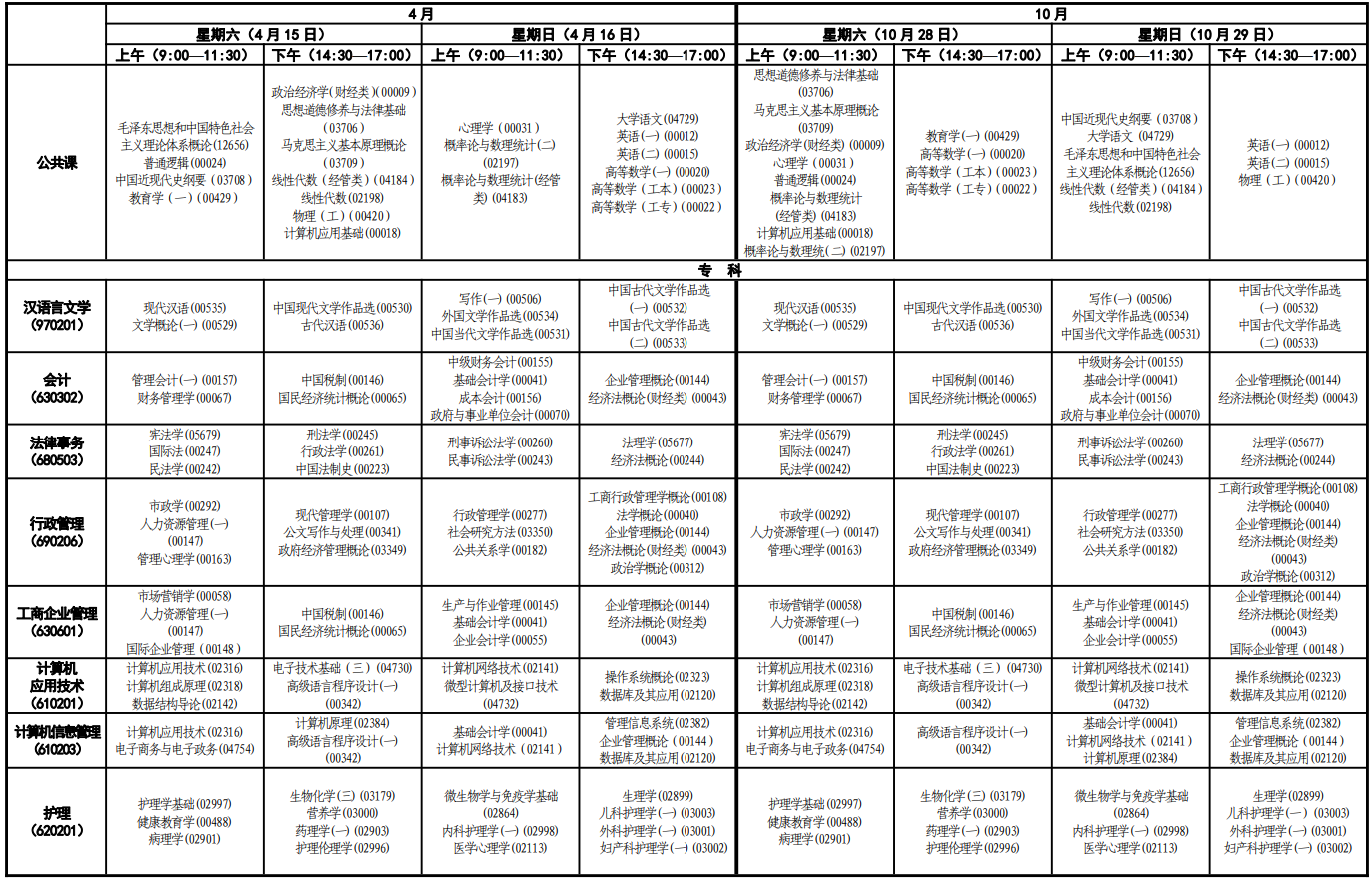 2023年10月青海自考考試安排 2023年10月青海自考考試安排