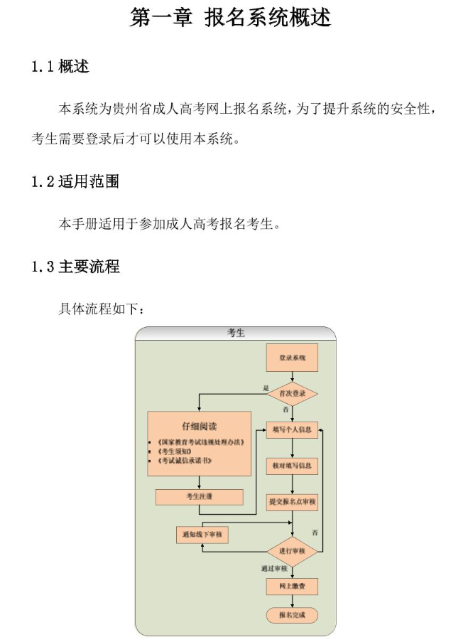 貴州省2024年成人高?？荚囌猩W(wǎng)上報名操作手冊