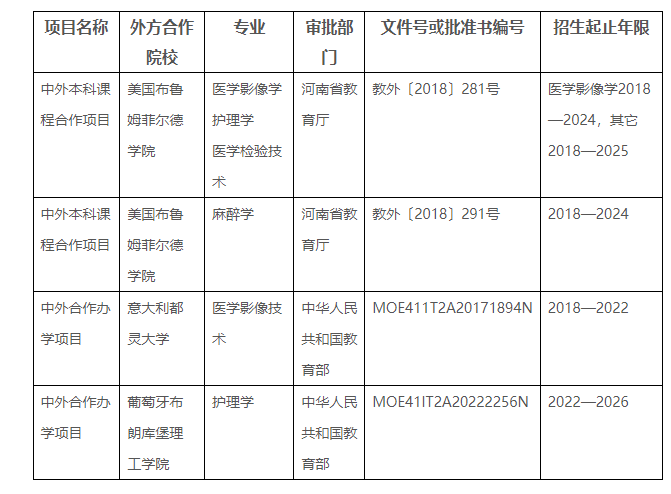 2022年中外合作辦學(xué)項(xiàng)目基本情況