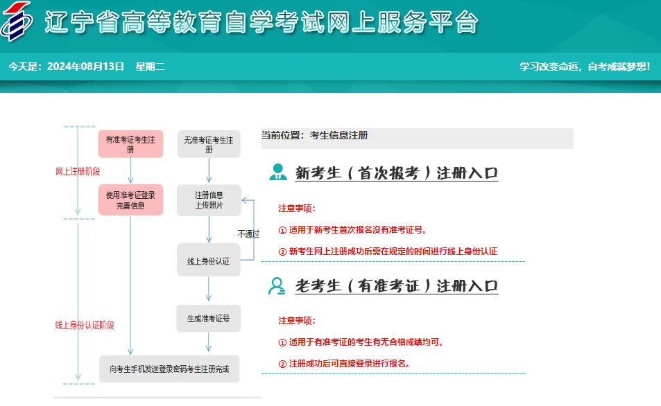 遼寧省2024年10月自考準(zhǔn)考證打印時(shí)間：10月18日10:00起